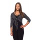 Bolero has printed black white dots