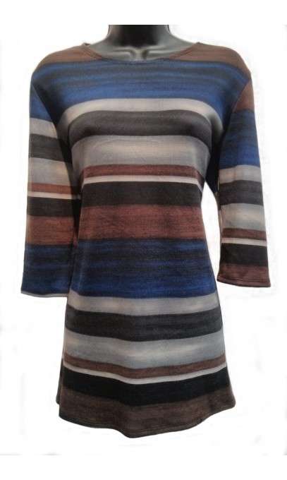 Chandail ligné teinte de bleu Collection Judy Logan
