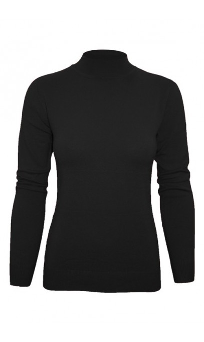 Chandail Noir demi col roulé