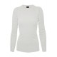 White Ivory sweater with rhinestones on sleeves