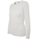 White Ivory sweater with rhinestones on sleeves