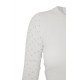 White Ivory sweater with rhinestones on sleeves