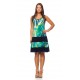 Robe soleil a frill teinte Vert Mode Gitane 