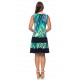 Robe soleil a frill teinte Vert Mode Gitane 