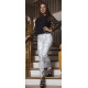 Pantalon legging effet ventre plat serpent Argent