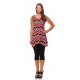 Tunique Zig Zag Rouge et Noir Modes Gitane