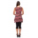 Tunique Zig Zag Rouge et Noir Modes Gitane