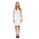 Robe uni Blanche col carré Mode Gitane