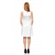 Robe uni Blanche col carré Mode Gitane