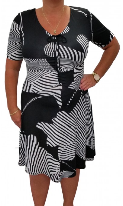 Robe silhouette Blanche et Noir Michael Tyler