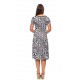 Robe de la collection mode actuelle-modes Gitane blanche et noir avec texture dans le tissue