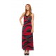 Robe longue rouge et noir funcky Mode Gitane