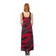 Robe longue rouge et noir funcky Mode Gitane