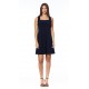 Robe soleil Col carré Navy Prêt a porter