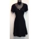 Superbe robe noir en tissue Jacquard fabriquer au Quebec 