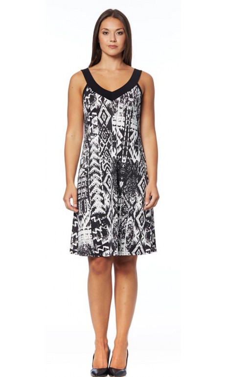 Robe soleil pour voyage Noir Blanche Gitane