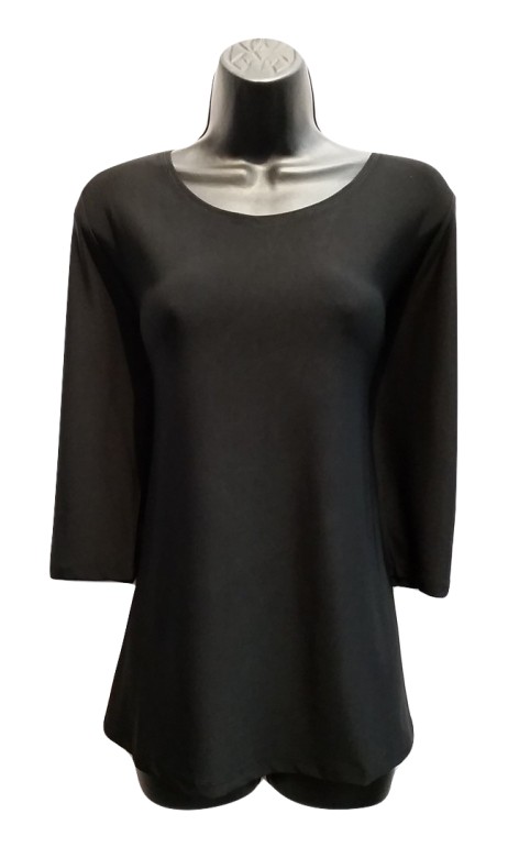 Plain black tunic of creation collection