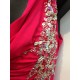Robe de bal rose fushia avec pierre scintillante 