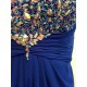Robe de bal bleu royal avec pierres au buste
