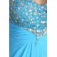 Robe de bal bleu royal avec pierres au buste