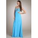 Robe de bal bleu royal avec pierres au buste