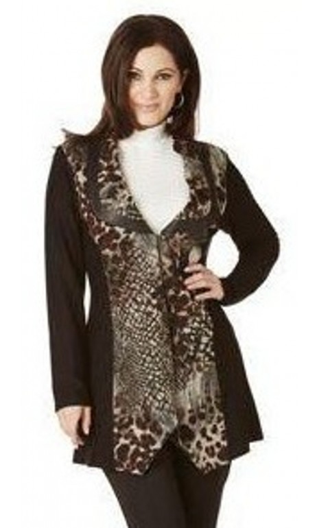 Veste tunique imprimé léopard Modes Crystal Fashions