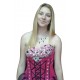 Robe de bal funky rose avec bustier corset & crinoline