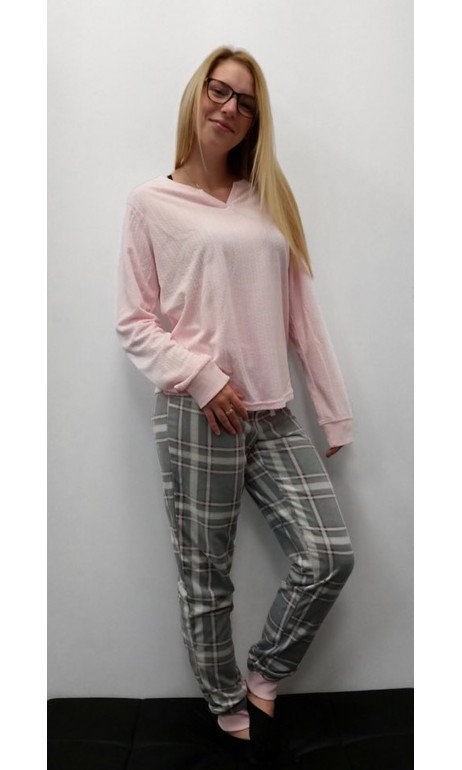Pink Jacquard Pajama Set
