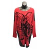Red top and velvet flower Grande Madame