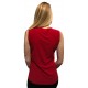 Camisole rouge Col en "V" doublé au devant Mode Gitane