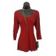 Haut Rouge avec manches filet Artex Fashions