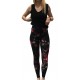 Legging imprimé petites fleurs Rouge Marvella