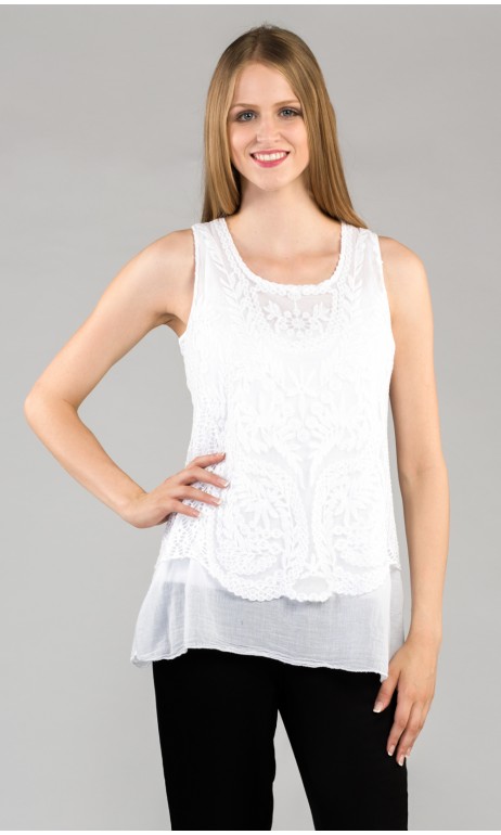 Camisole petite dentelle blanche Cherishh