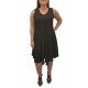 Robe chiffon unie noire Today's designer Fashions