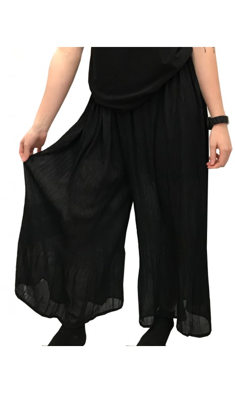 Pantalon chiffon Noir