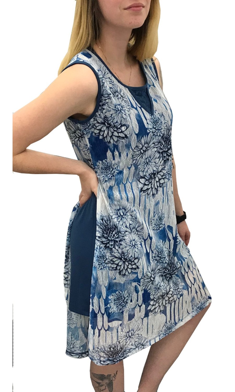 Robe en dentelle Bleu et Blanc Collection Variations - Boutique isla Mona internet