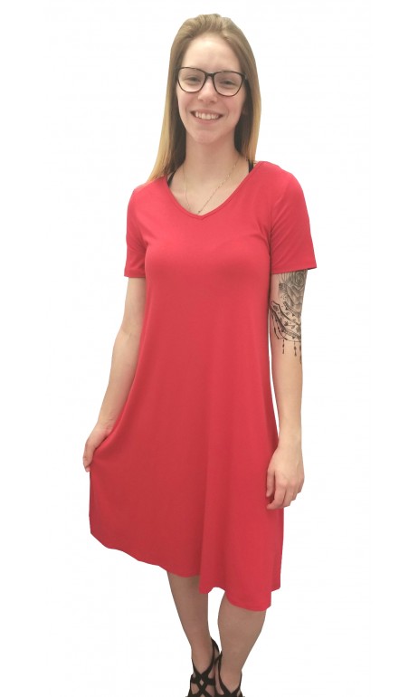 Robe rouge fantaisie dans le dos GG Collection