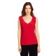 Camisole Rouge col en V petites anneaux