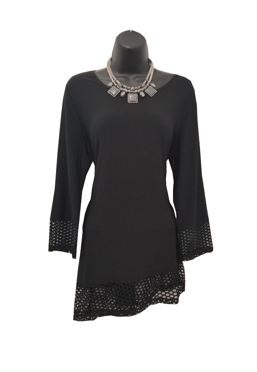 Tunique avec filet Noir Tango Mango Boutique isla Mona internet