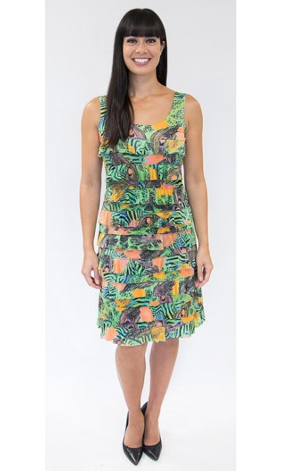 green and orange combination outfit