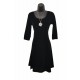 Robe paris manche 3/4 velours noir Modes Gitane