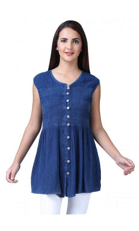 Blue jeans Indian style tunic