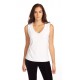 Camisole white V-neck doubled at the front Modes Gitane