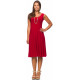 Robe a panneaux uni rouge mode Gitane