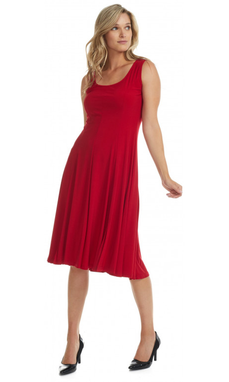 Robe a panneaux uni rouge mode Gitane