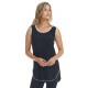 Tunique camisole noir accent de blanc Mode Gitane