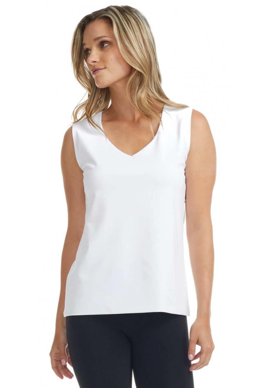Camisole white V-neck doubled at the front Modes Gitane - Boutique Isla ...