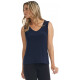 Navy camisole collar in "V" doubled in the front Modes Gitane