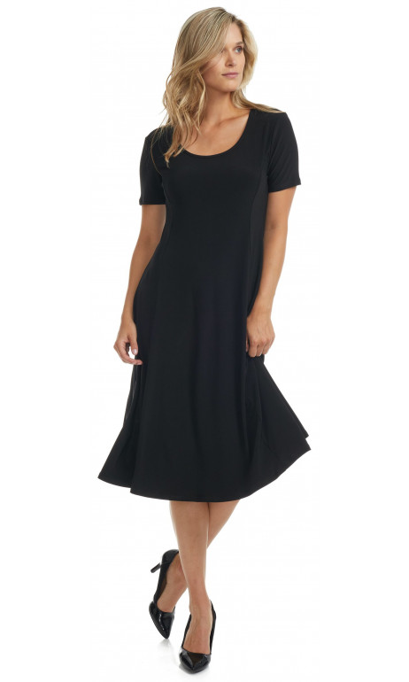 Plain black dress Mode Gitane collection - Boutique Isla Mona