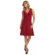 Petite robe rouge broche et col en v modes Gitane